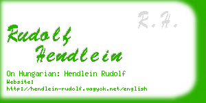 rudolf hendlein business card